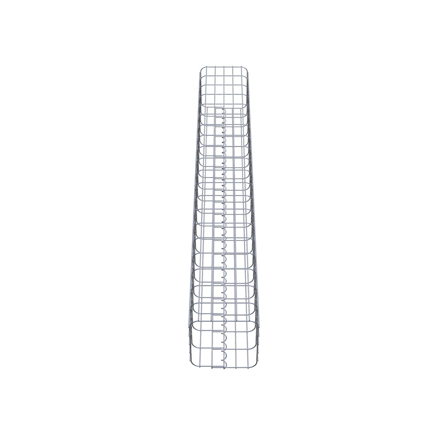 Coluna de gabião quadrada 27 cm x 27 cm, 200 cm de altura, PM 5 cm x 10 cm