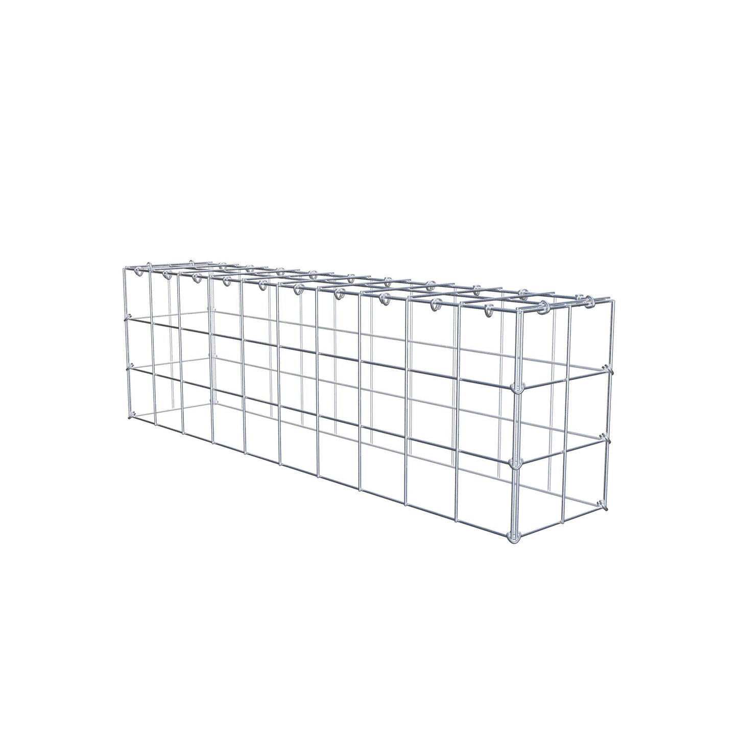 Gavión complementario de tipo 3 100 cm x 30 cm x 20 cm (L x A x P), malla 10 cm x 10 cm, anillo en C