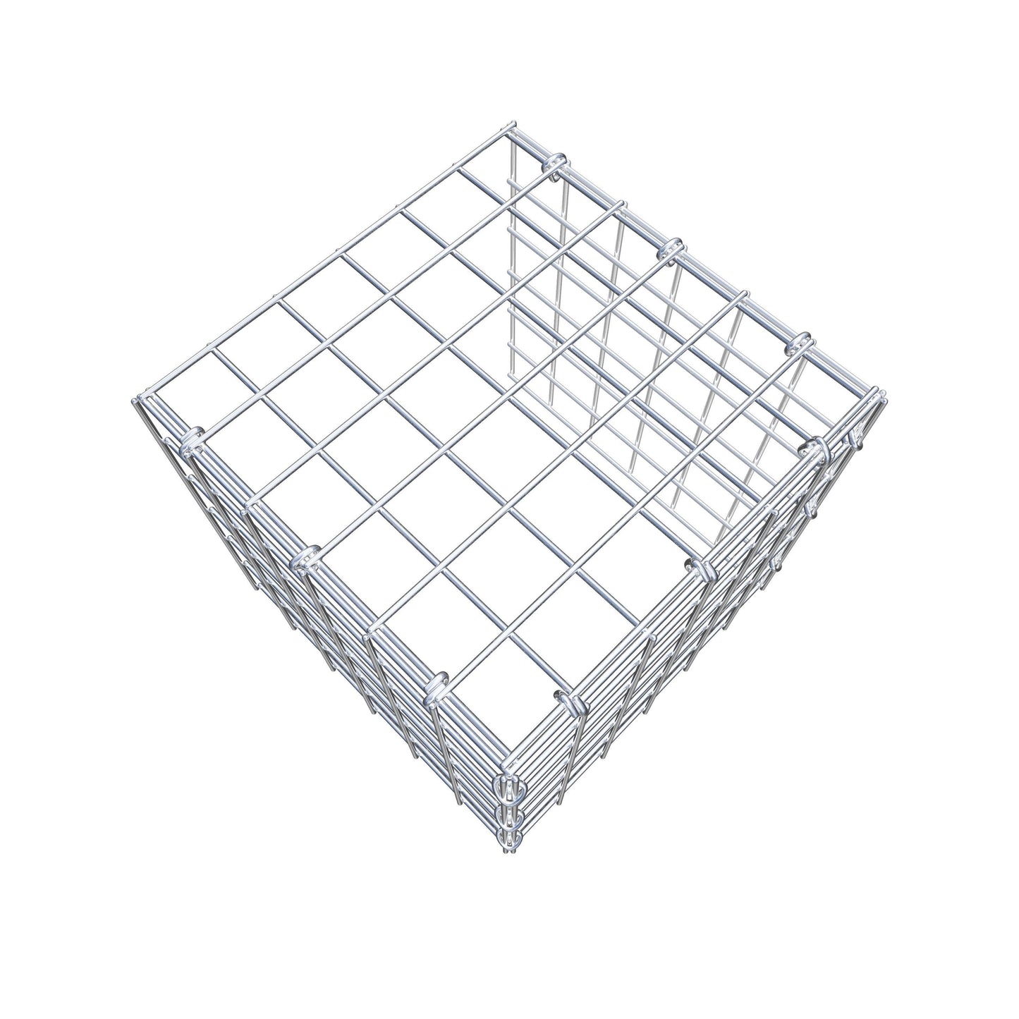 Fourche rapportée type 4 30 cm x 30 cm x 30 cm (L x H x P), maille 5 cm x 5 cm, anneau en C