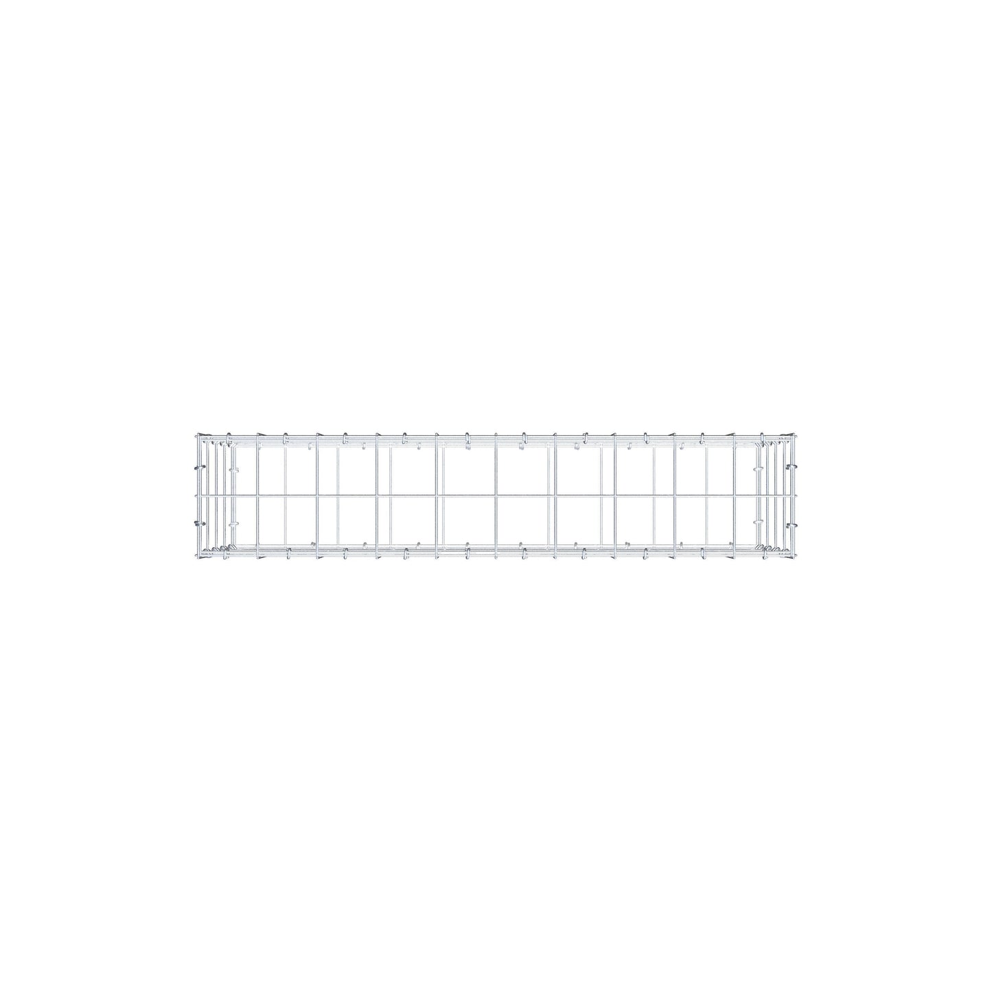 Gabbione 100 cm x 40 cm x 20 cm (L x H x P), maglia 10 cm x 10 cm, anello a C