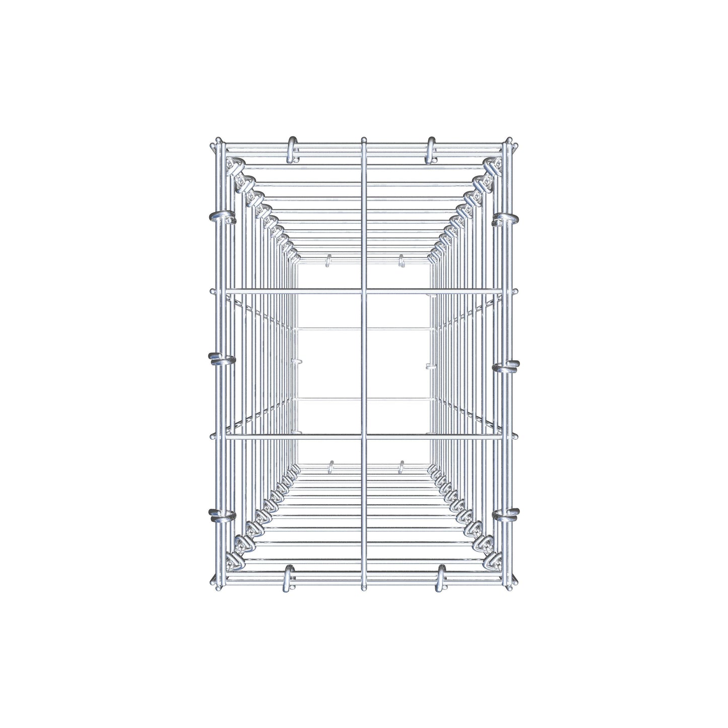 Gabion 100 cm x 20 cm x 30 cm (L x H x D), maskstorlek 10 cm x 10 cm, C-ring