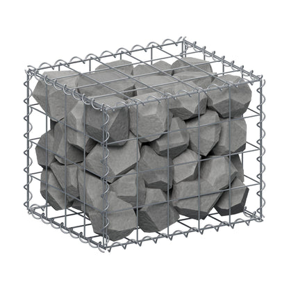 Gabion 50 cm x 40 cm x 40 cm (L x H x D), maskestørrelse 10 cm x 10 cm, spiral