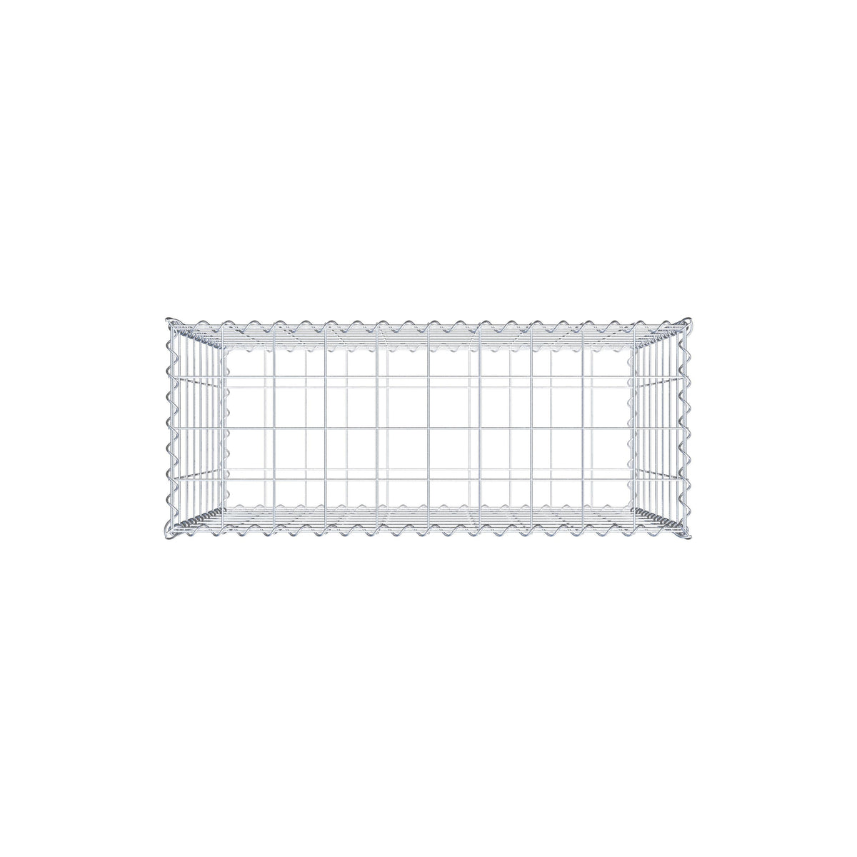 Gabbione 100 cm x 80 cm x 40 cm (L x H x P), maglia 10 cm x 10 cm, spirale