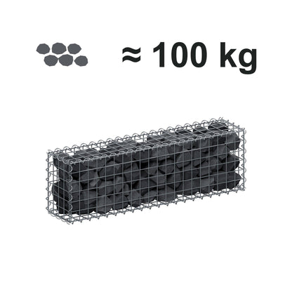 Gabion 100 cm x 30 cm x 20 cm (L x H x P), mailles 5 cm x 5 cm, spirale