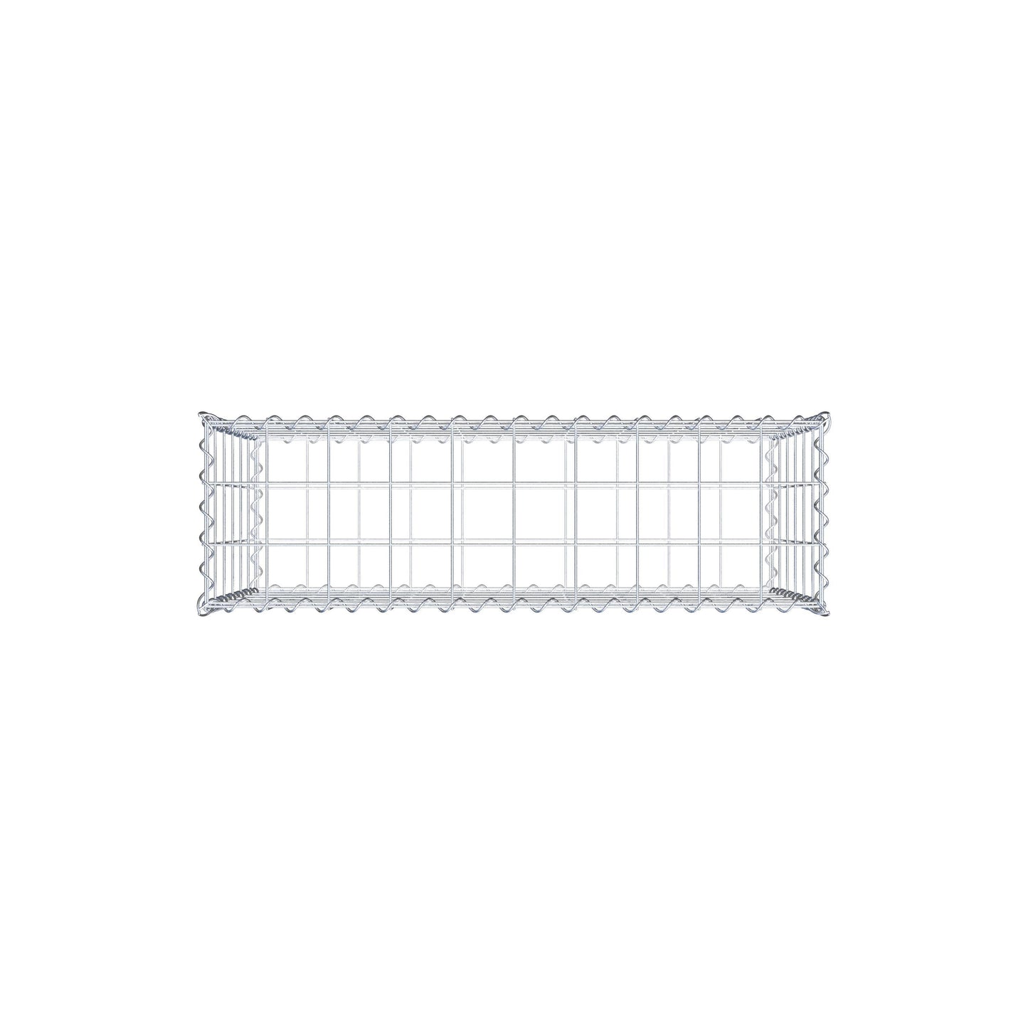 Gabbione 100 cm x 60 cm x 30 cm (L x H x P), maglia 10 cm x 10 cm, spirale