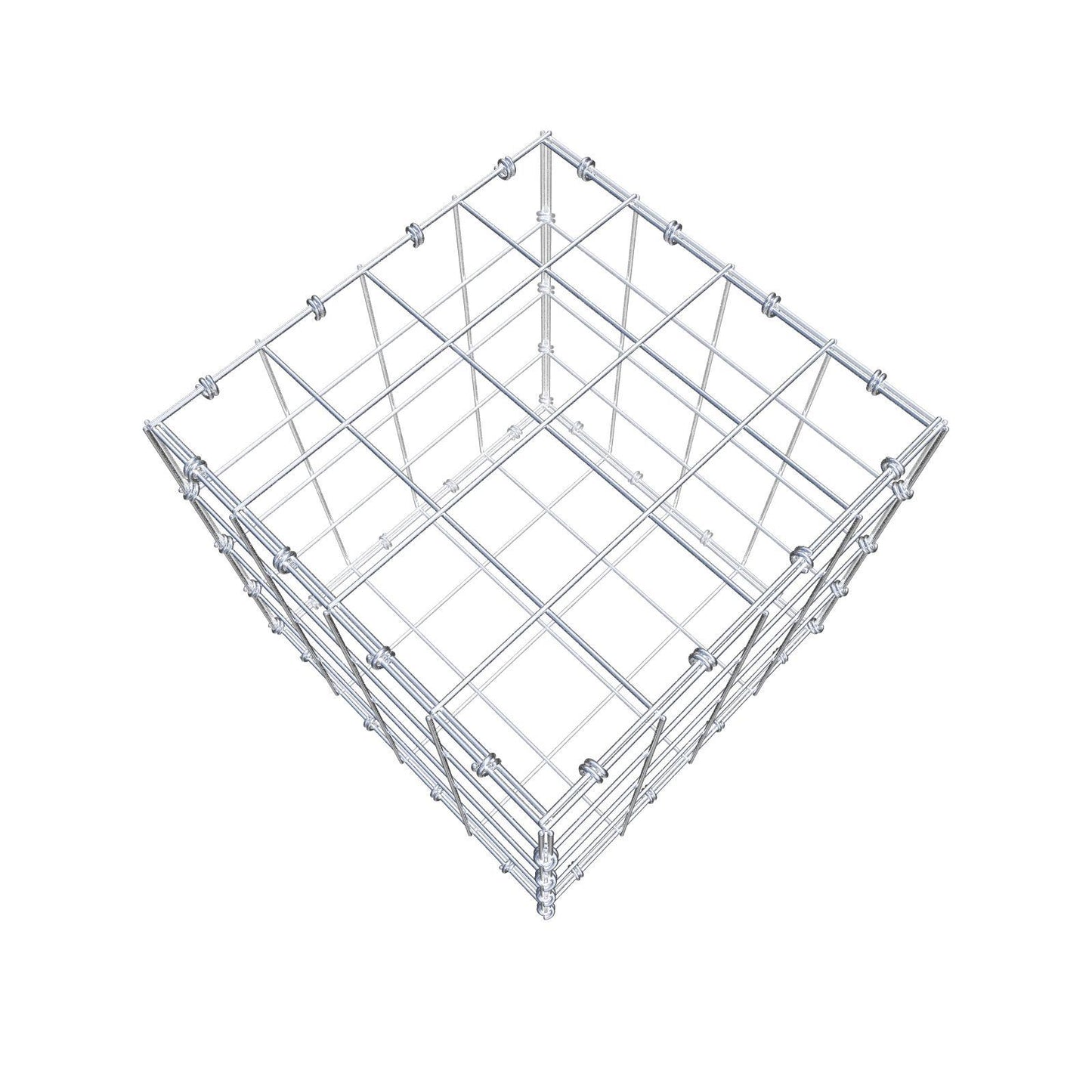 Gabbione 40 cm x 40 cm x 40 cm (L x H x P), maglia 10 x 10 cm, anello a spirale