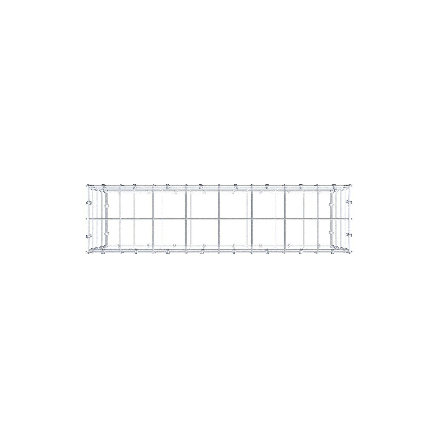Gabion 80 cm x 40 cm x 20 cm (L x H x D), maskestørrelse 10 x 10 cm, spiralring