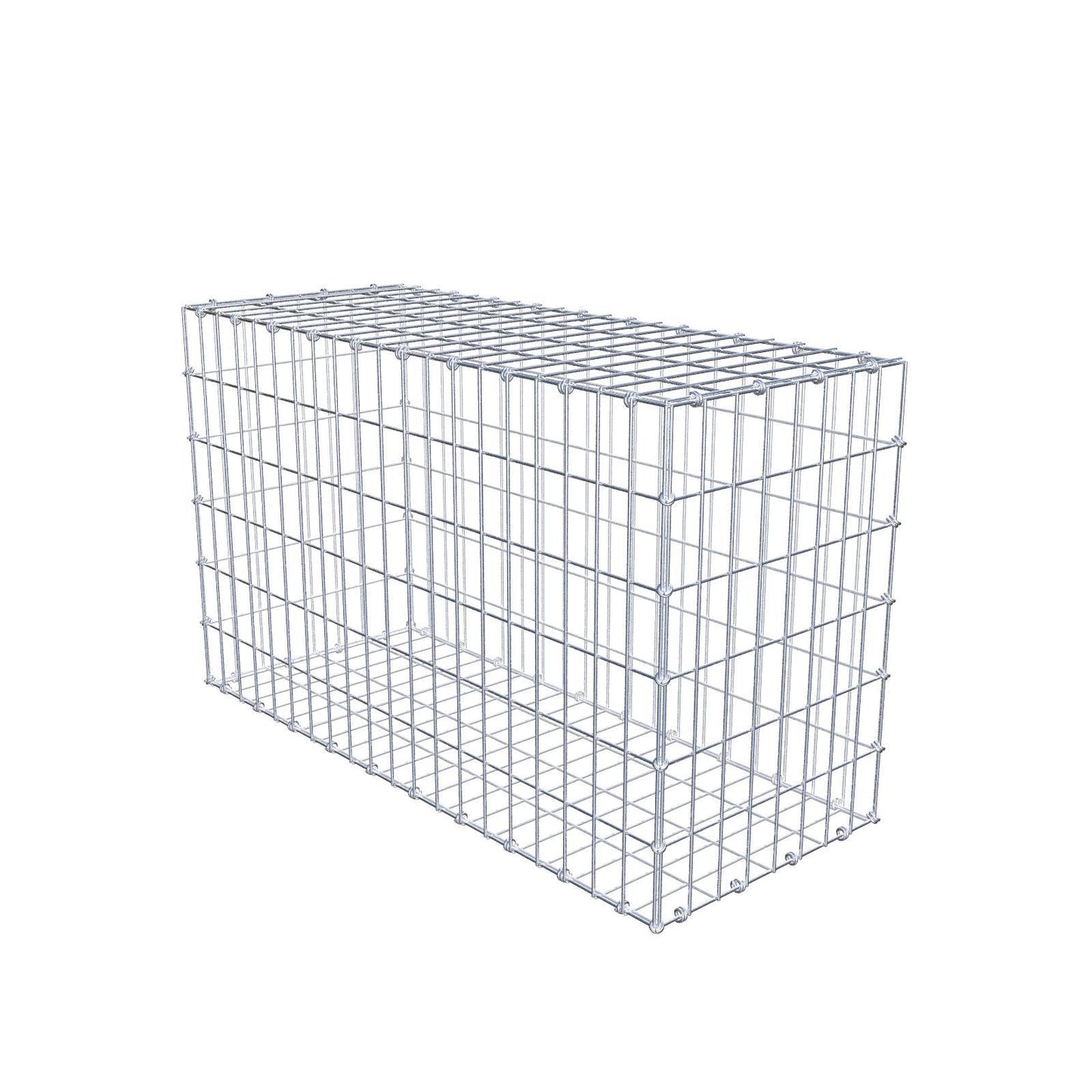 Gabbione 100 cm x 60 cm x 40 cm (L x H x P), maglia 5 x 10 cm, anello a spirale