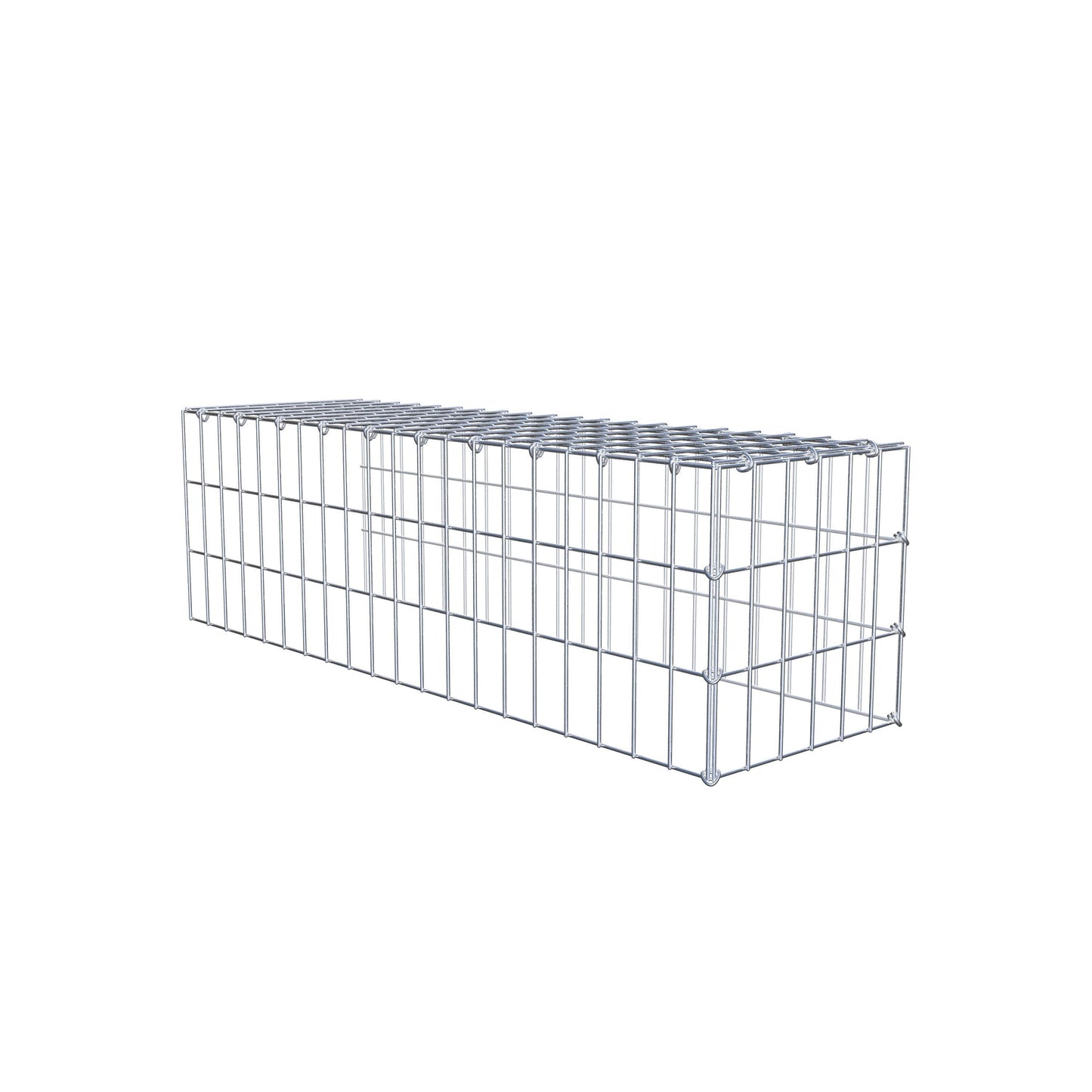 Gavión adicional tipo 4 100 cm x 30 cm x 30 cm (L x A x P), malla 5 cm x 10 cm, anillo en C