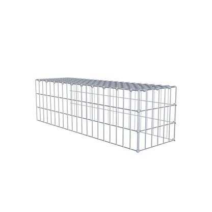 Gavión adicional tipo 4 100 cm x 30 cm x 30 cm (L x A x P), malla 5 cm x 10 cm, anillo en C