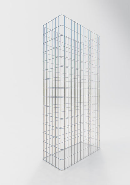 Schanskorfomheining lengte 72 cm, hoogte 180 cm, diepte 32 cm, maaswijdte 5 x 10 cm