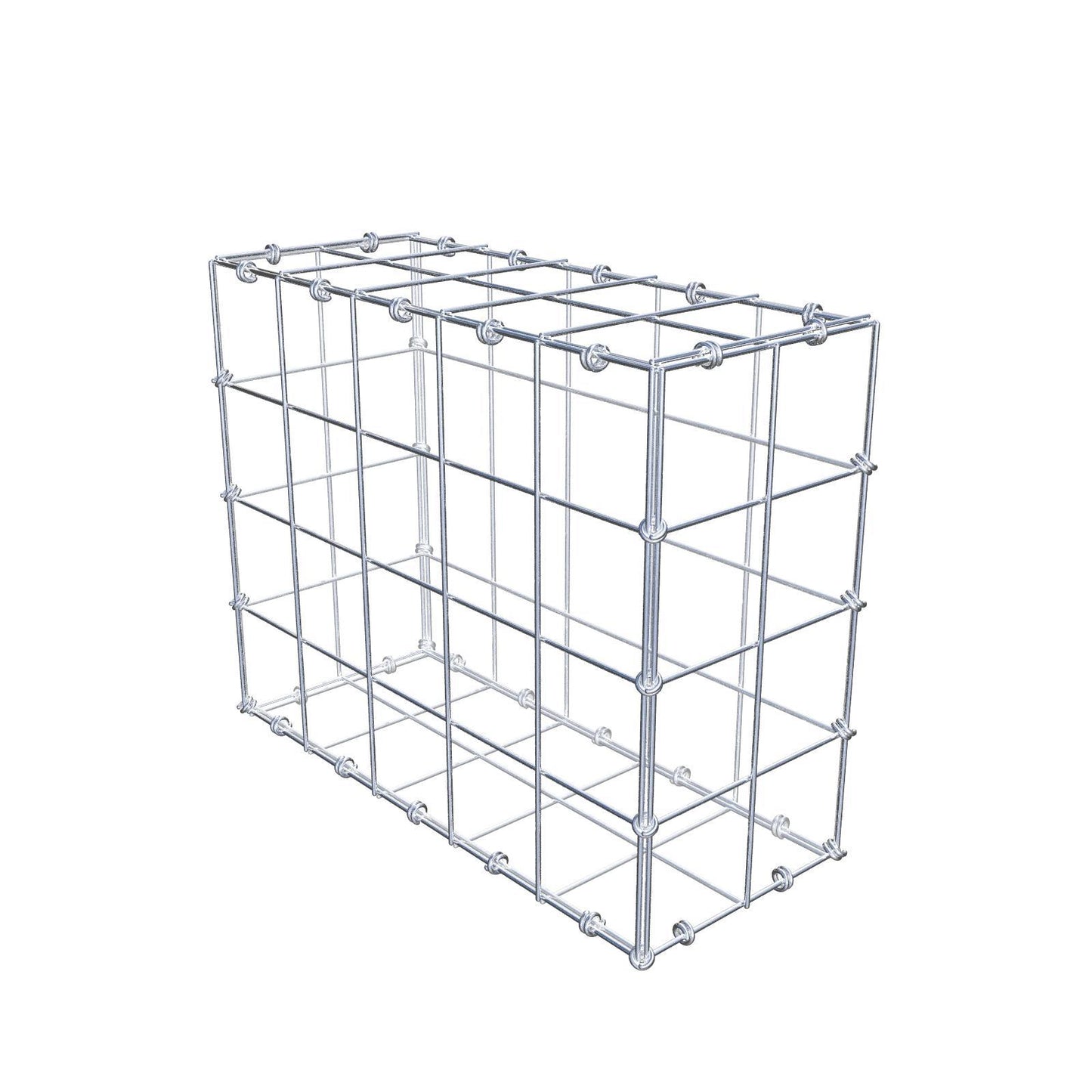 Gabbione 50 cm x 40 cm x 20 cm (L x H x P), maglia 10 x 10 cm, anello a spirale