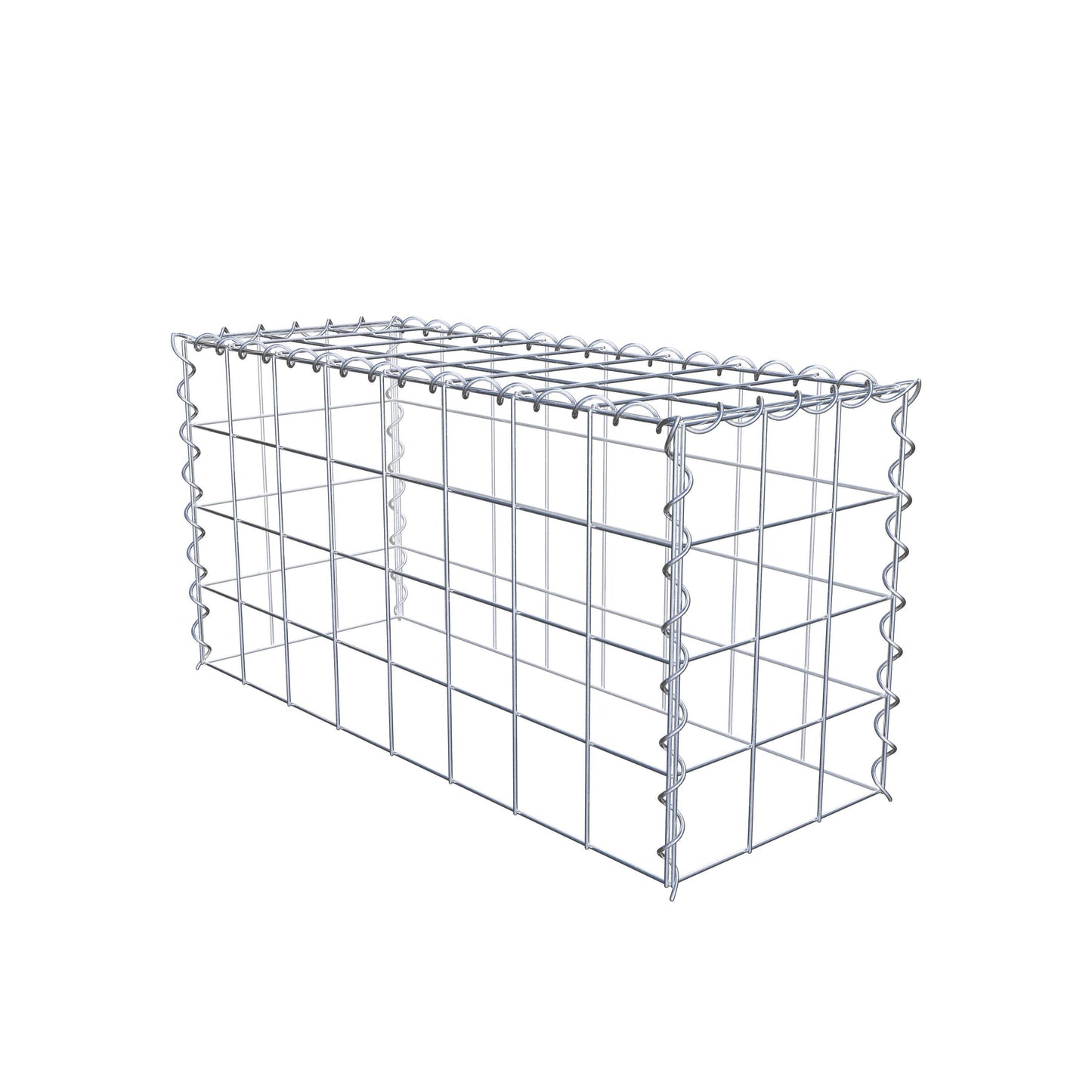 Extra gabion typ 3 80 cm x 40 cm x 30 cm (L x H x D), maskstorlek 10 cm x 10 cm, spiral