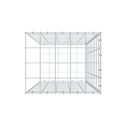 Monteret gabion type 2 100 cm x 50 cm x 40 cm (L x H x D), maskestørrelse 10 cm x 10 cm, C-ring
