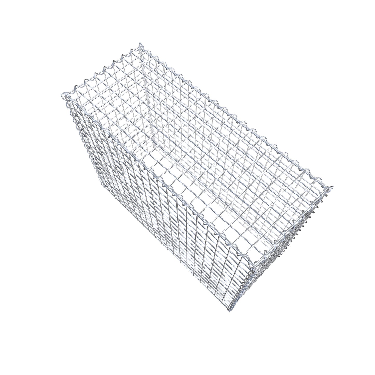 Gabbione aggiuntivo tipo 3 100 cm x 80 cm x 40 cm (L x H x P), dimensione maglia 5 cm x 5 cm, a spirale