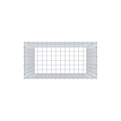 Monteret gabion type 3 100 cm x 80 cm x 40 cm (L x H x D), maskestørrelse 5 cm x 5 cm, C-ring