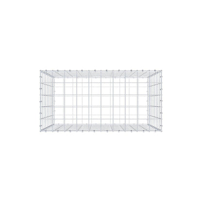 Gabbione 100 cm x 90 cm x 50 cm (L x H x P), maglia 10 x 10 cm, anello a spirale