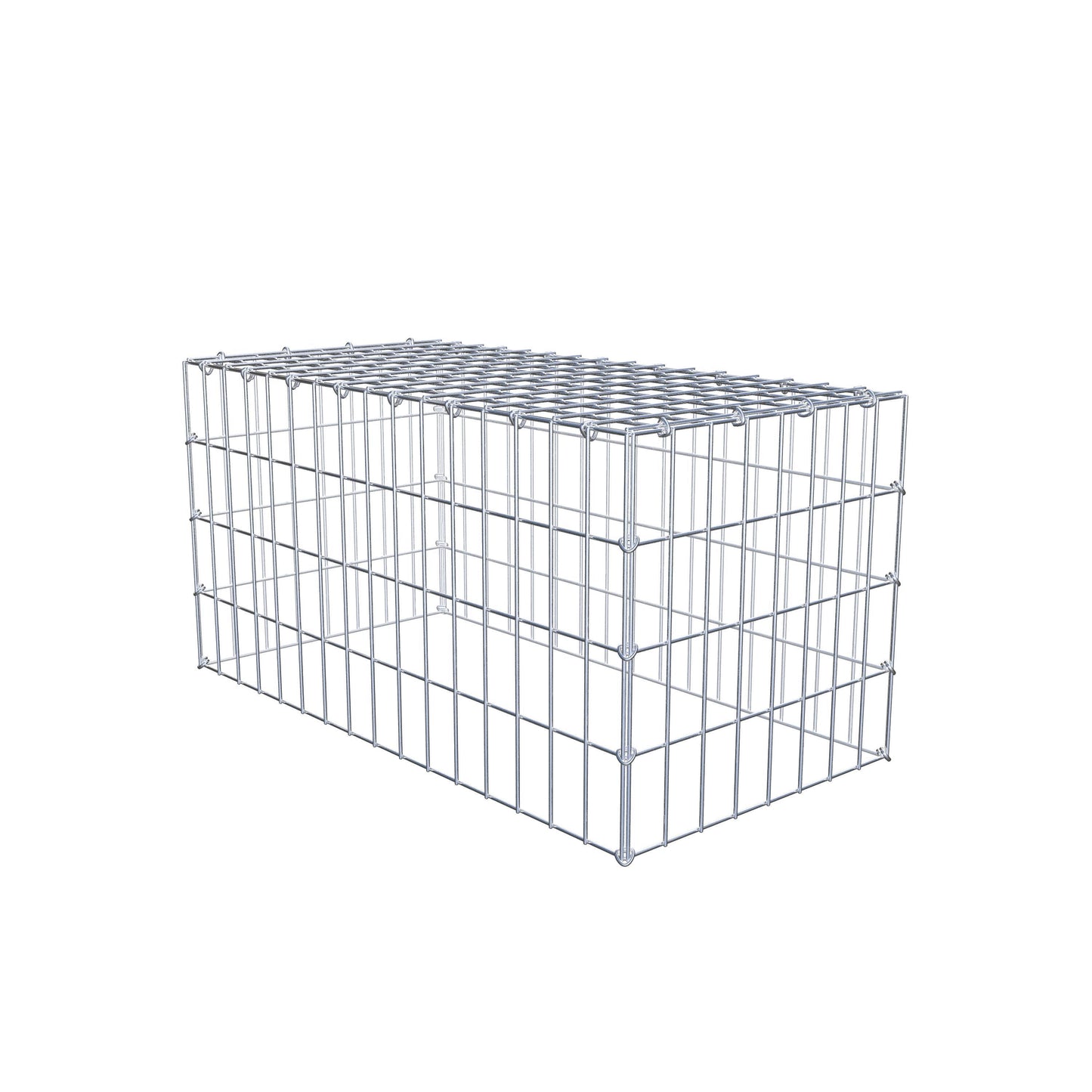 Anbaugabione Typ 3 80 cm x 40 cm x 40 cm (L x H x T), Maschenweite 5 cm x 10 cm, C-Ring