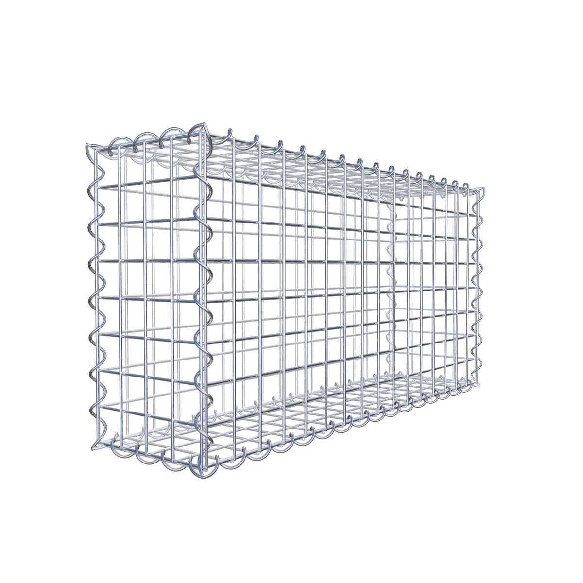 Gabione 80 cm x 40 cm x 20 cm (L x H x T), Maschenweite 5 cm x 5 cm, Spirale