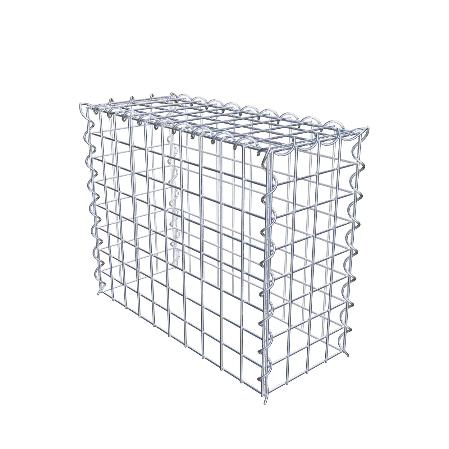 Gabião tipo 3 50 cm x 40 cm x 20 cm (C x A x P), malhagem 5 cm x 5 cm, espiral