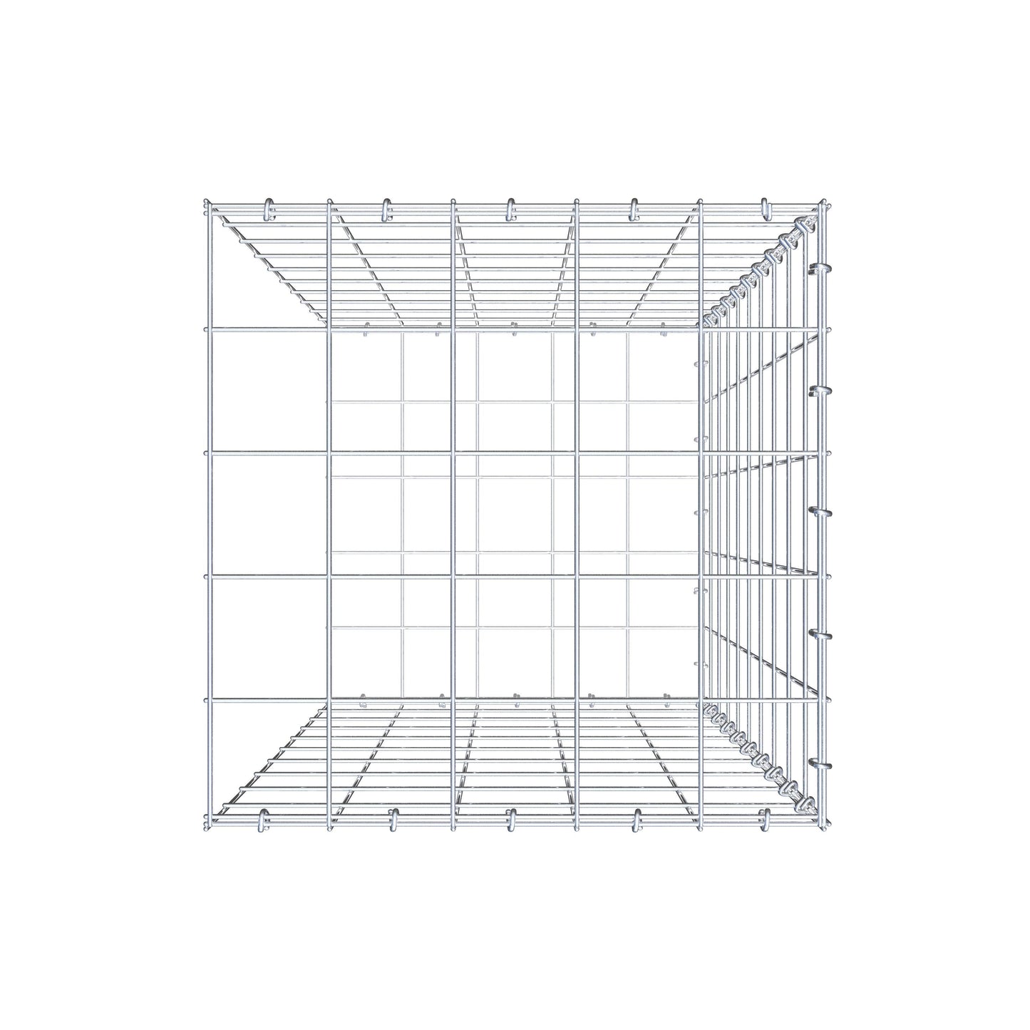 Gabião tipo 2 100 cm x 50 cm x 50 cm (C x A x P), malhagem 10 cm x 10 cm, anel C