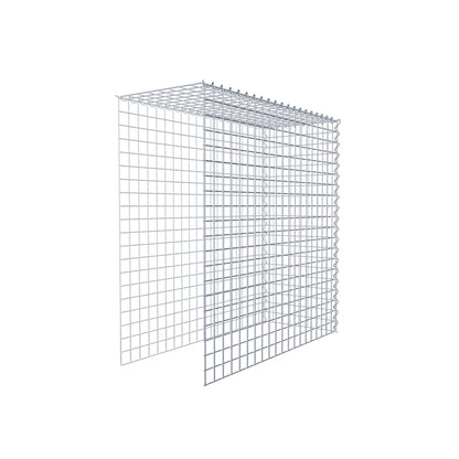 Opvokset gabion type 4 100 cm x 100 cm x 40 cm (L x H x D), maskestørrelse 5 cm x 5 cm, spiral