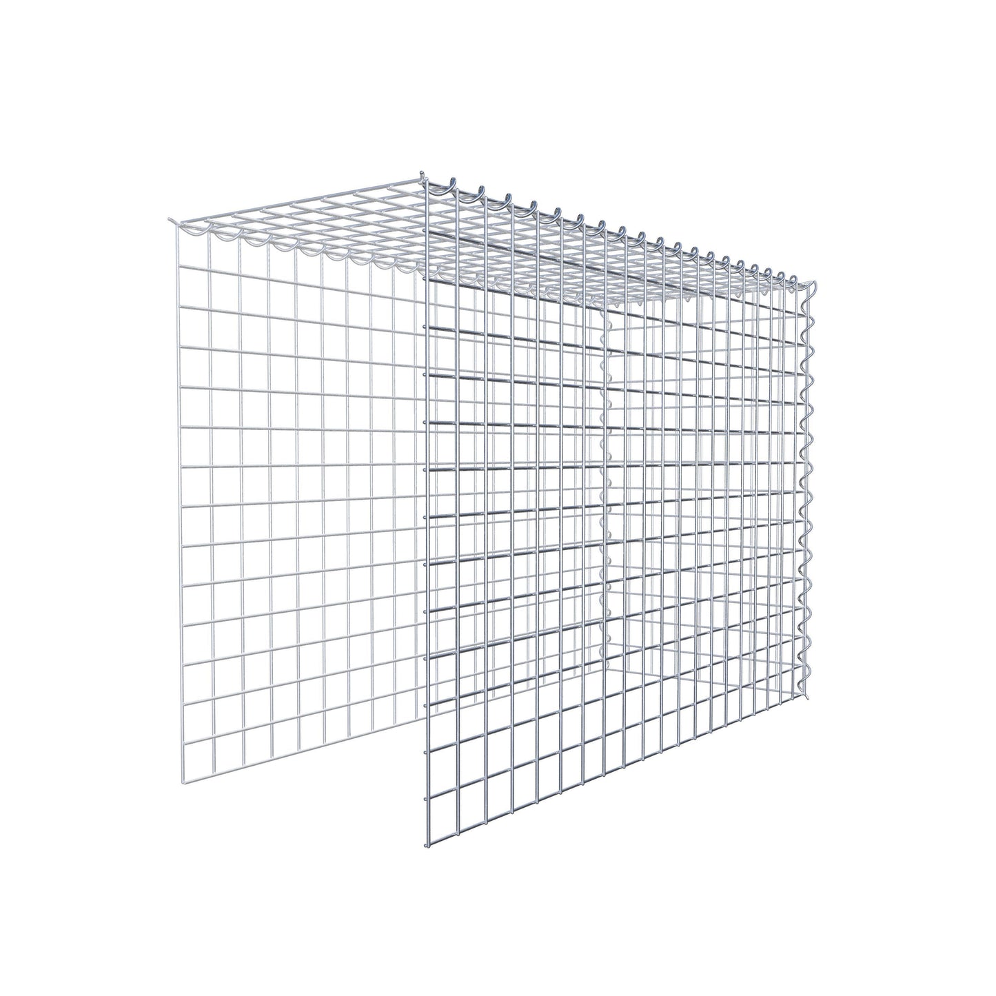 Gabião tipo 4 100 cm x 70 cm x 40 cm (C x A x P), malhagem 5 cm x 5 cm, espiral