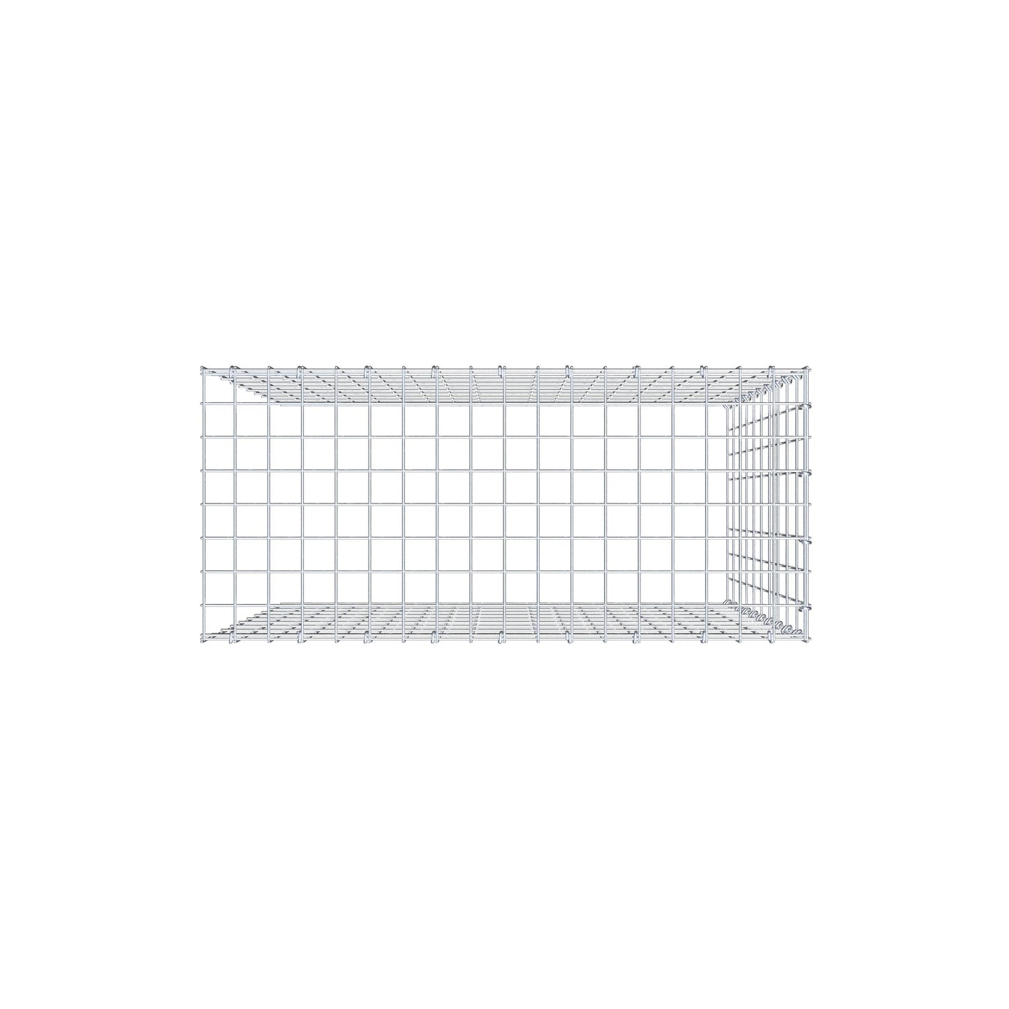 Gavión adicional tipo 4 100 cm x 90 cm x 40 cm (L x A x P), malla 5 cm x 10 cm, anillo en C