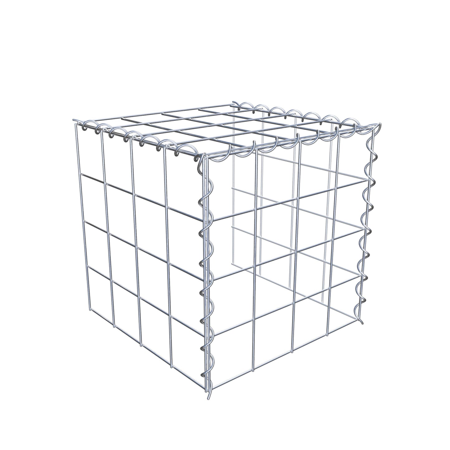 Gabião tipo 4 40 cm x 40 cm x 40 cm (C x A x P), malhagem 10 cm x 10 cm, espiral