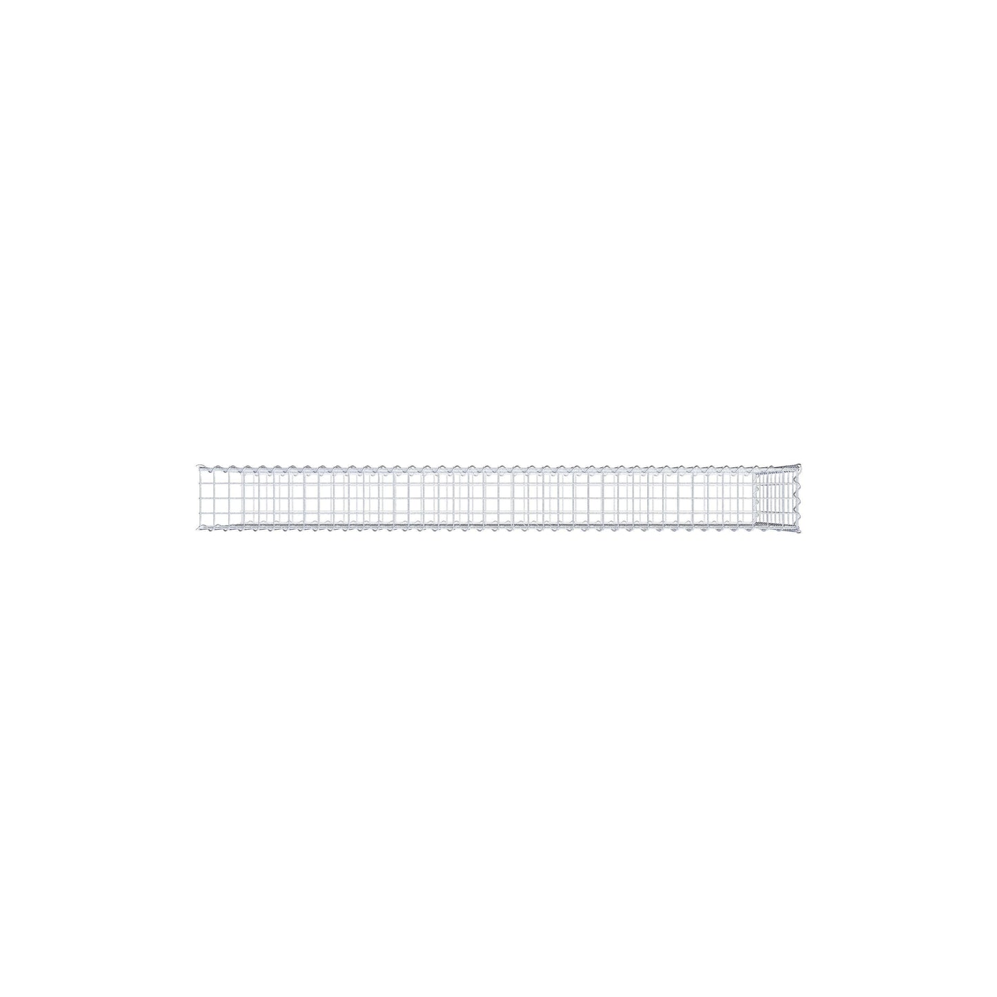 Gabion rapporté type 2 200 cm x 100 cm x 20 cm (L x H x P), mailles 5 cm x 10 cm, spirale