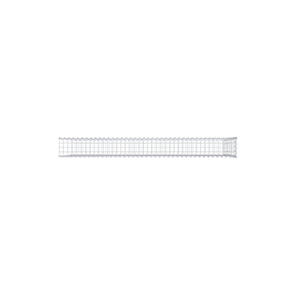 Gabion rapporté type 2 200 cm x 100 cm x 20 cm (L x H x P), mailles 5 cm x 10 cm, spirale