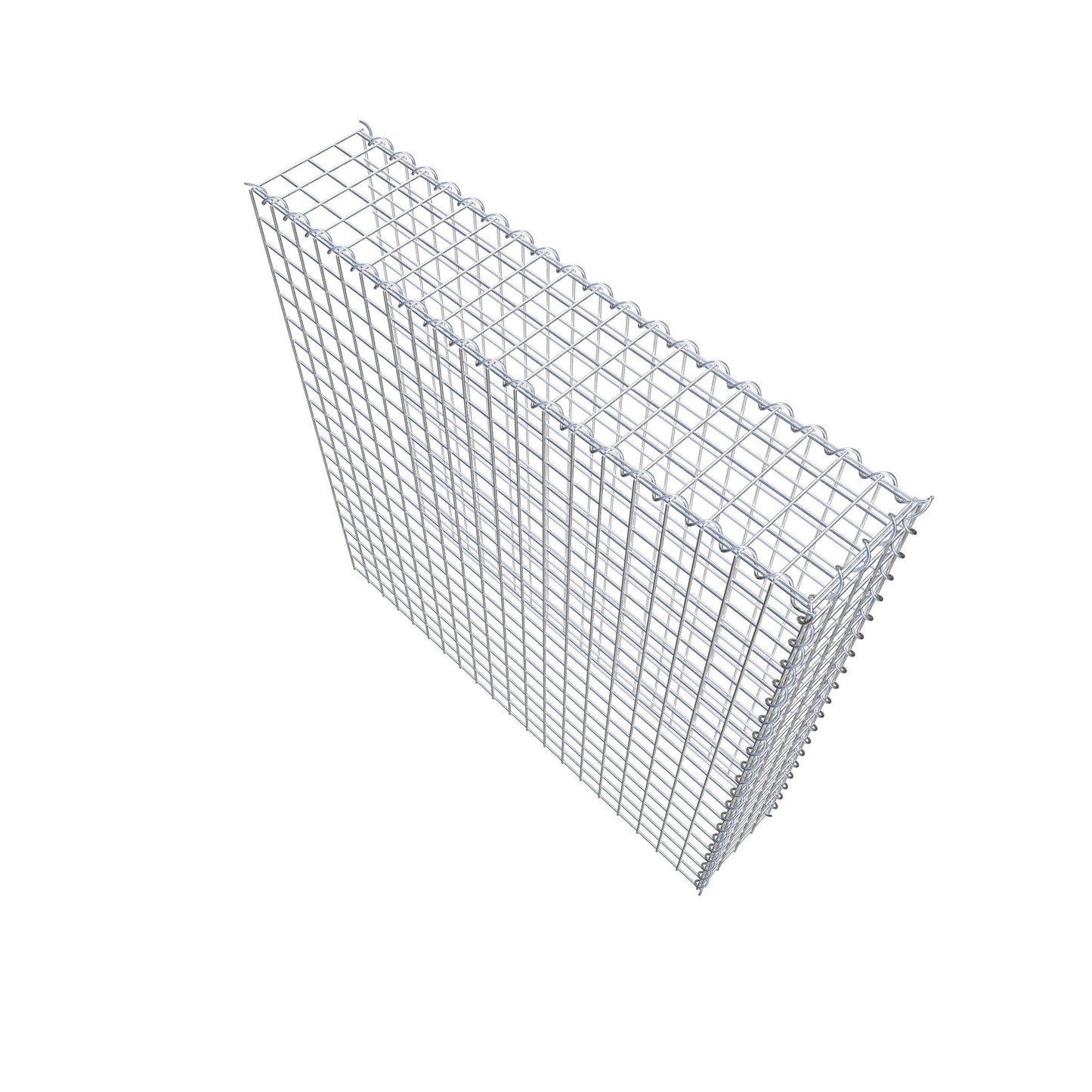 Opvokset gabion type 4 100 cm x 100 cm x 20 cm (L x H x D), maskestørrelse 5 cm x 5 cm, spiral