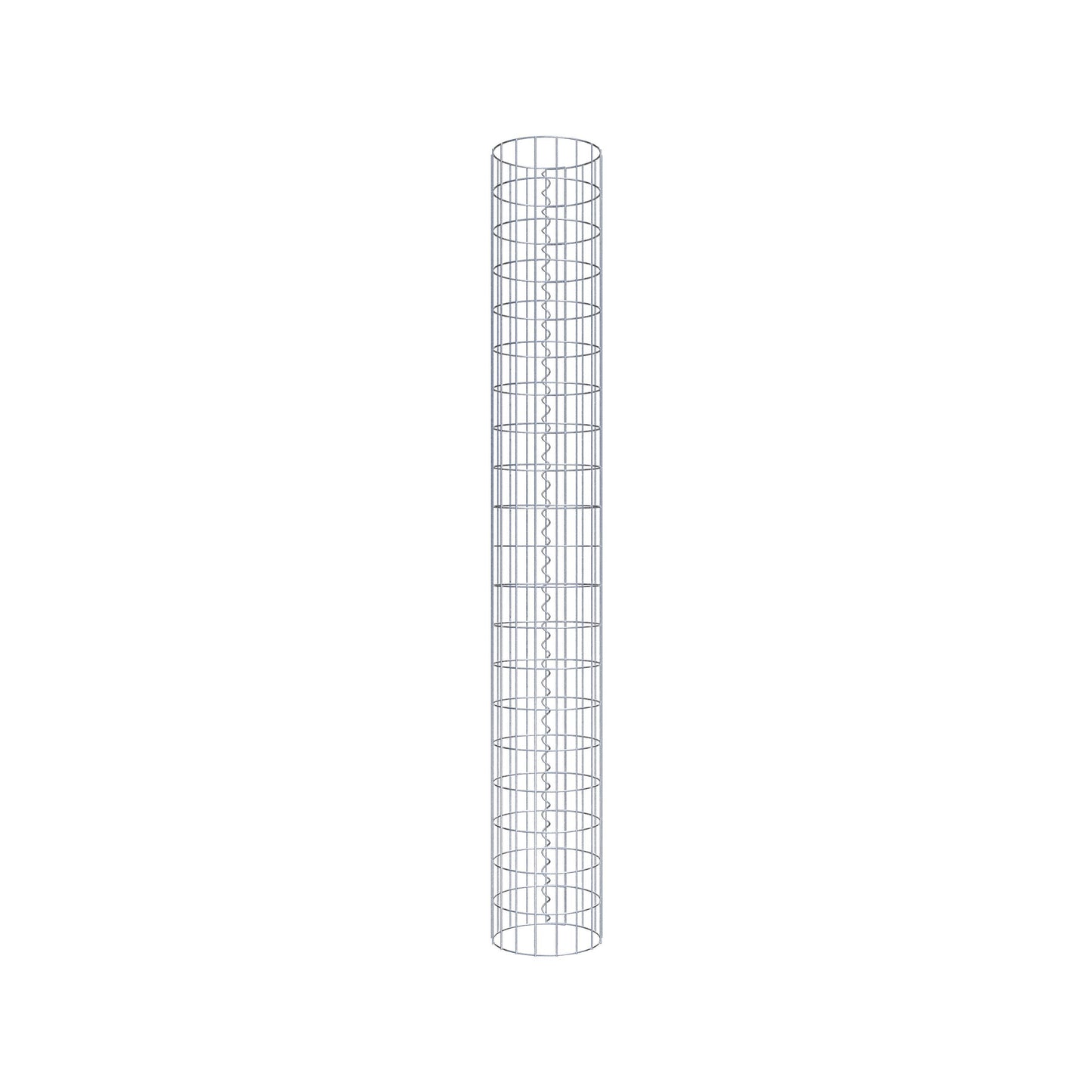 Gabionensäule rund feuerverzinkt, 27 cm Durchmesser, 200 cm Höhe, MW 5 cm x 10 cm