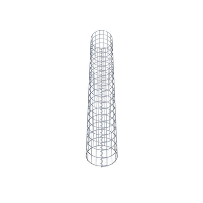 Gabionensäule rund feuerverzinkt, 27 cm Durchmesser, 200 cm Höhe, MW 5 cm x 10 cm