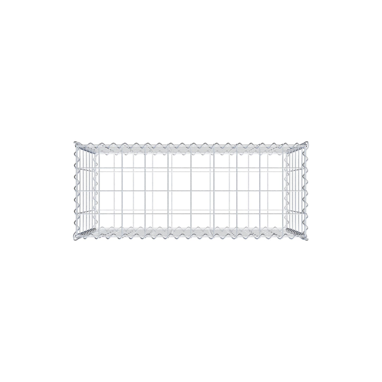 Gabbione 100 cm x 60 cm x 40 cm (L x H x P), maglia 10 cm x 10 cm, spirale