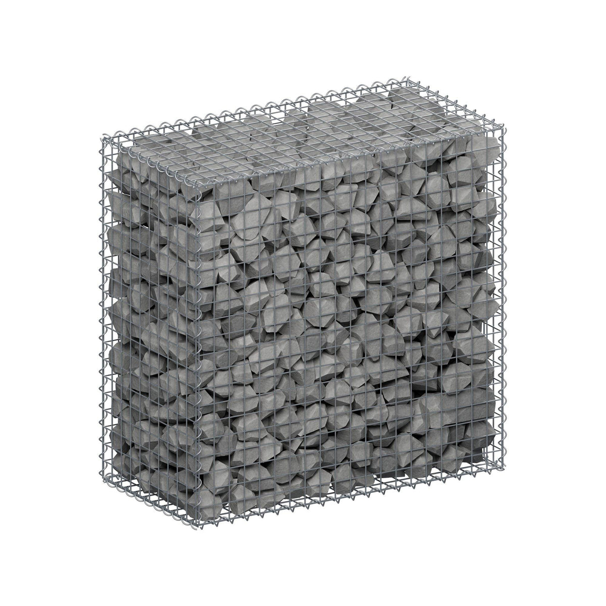 Gabion 100 cm x 100 cm x 50 cm (L x H x D), mesh size 5 cm x 5 cm, spiral