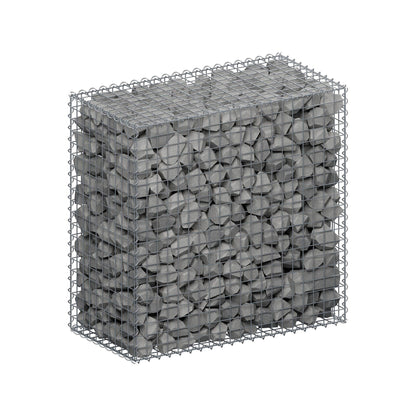 Gabion 100 cm x 100 cm x 50 cm (L x H x D), mesh size 5 cm x 5 cm, spiral