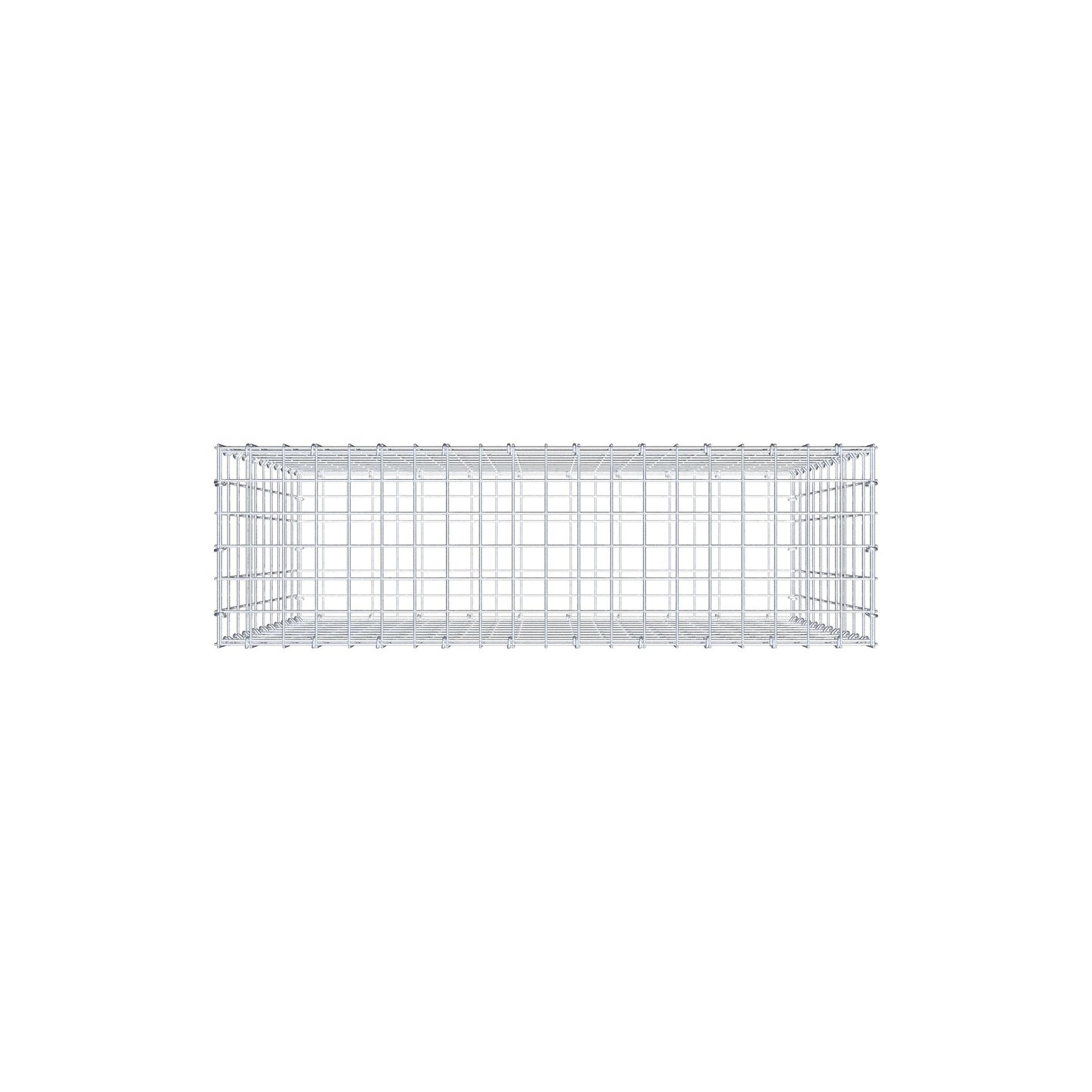 Gabião 100 cm x 100 cm x 30 cm (C x A x P), malhagem 5 cm x 10 cm, anel C