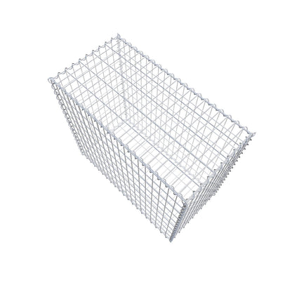 Gabbione 100 cm x 90 cm x 50 cm (L x H x P), maglia 5 cm x 10 cm, spirale
