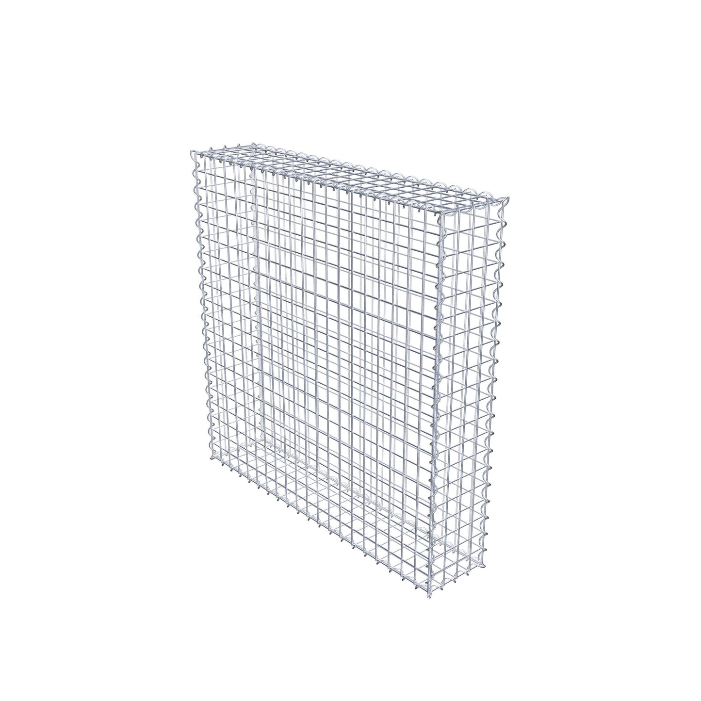 2er Set Gabionen 100 cm x 100 cm x 20 cm (L x H x T), Maschenweite 5 x 5 cm, Spirale
