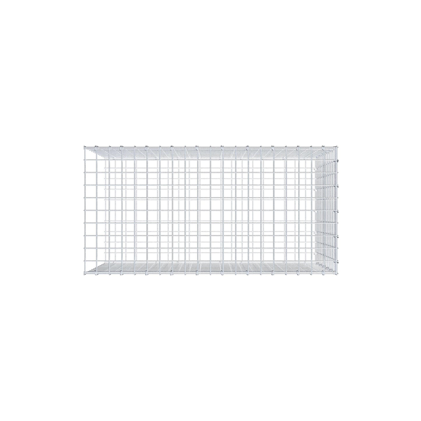 Gabião Tipo 2 100 cm x 60 cm x 50 cm (C x A x P), malhagem 5 cm x 5 cm, anel C