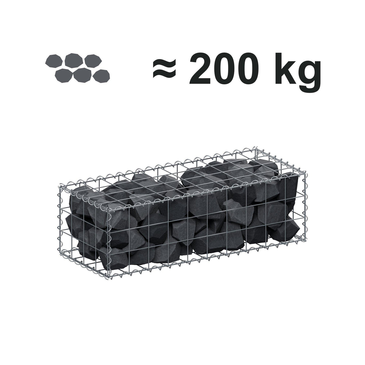 Gabion 100 cm x 30 cm x 40 cm (L x H x P), mailles 10 cm x 10 cm, spirale