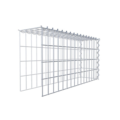 Gabion rapporté type 4 80 cm x 40 cm x 20 cm (L x H x P), mailles 5 cm x 10 cm, spirale