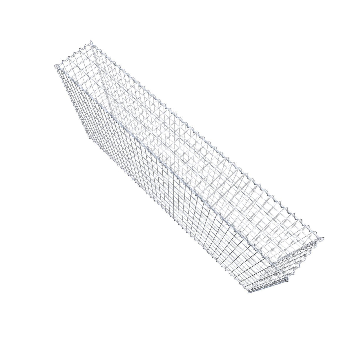 Gabião 200 cm x 100 cm x 30 cm (C x A x P), malhagem 5 cm x 10 cm, espiral