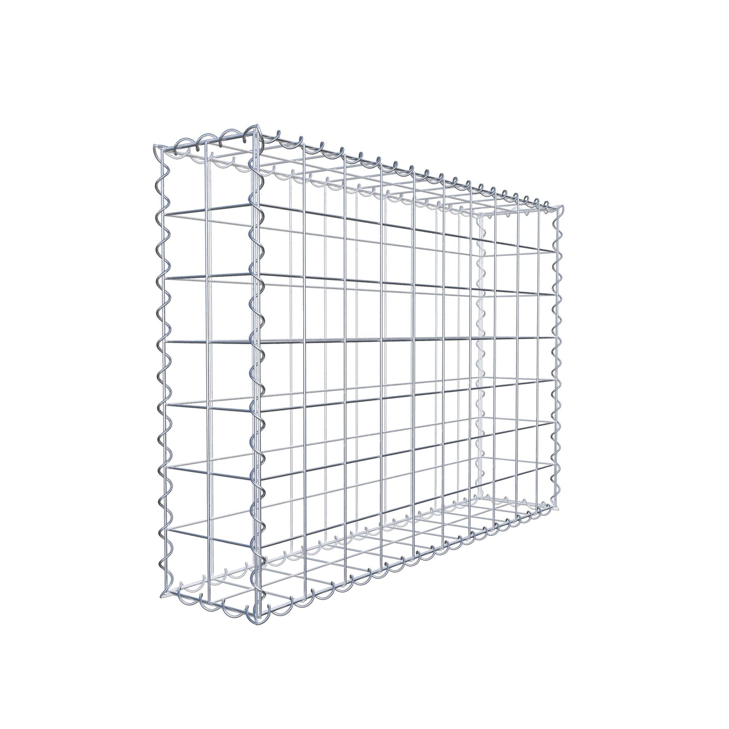Gabion 100 cm x 70 cm x 20 cm (L x H x D), mesh size 10 cm x 10 cm, spiral
