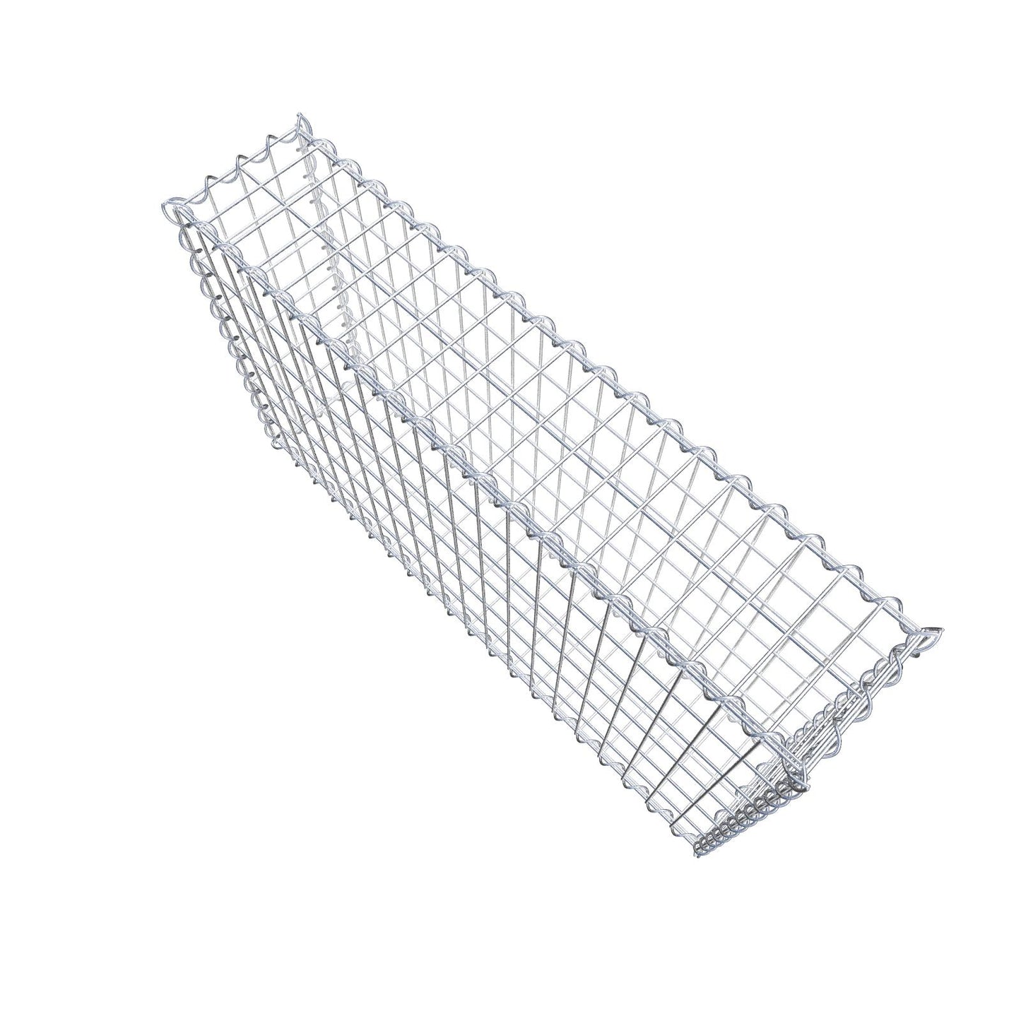 Gabion 100 cm x 60 cm x 20 cm (L x H x P), mailles 5 cm x 10 cm, spirale