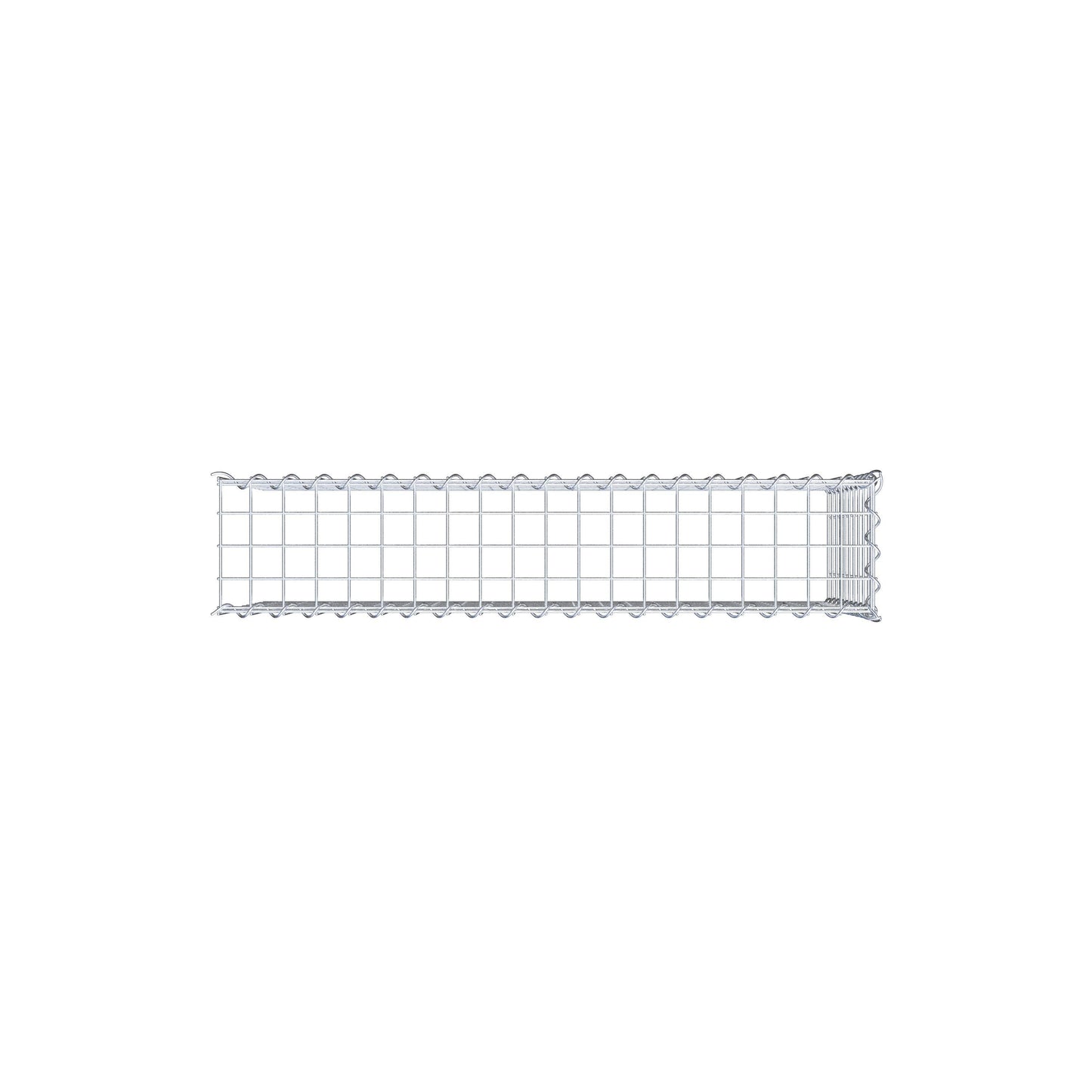 Gavión adulto tipo 4 100 cm x 50 cm x 20 cm (largo x alto x profundidad), tamaño de malla 5 cm x 5 cm, espiral