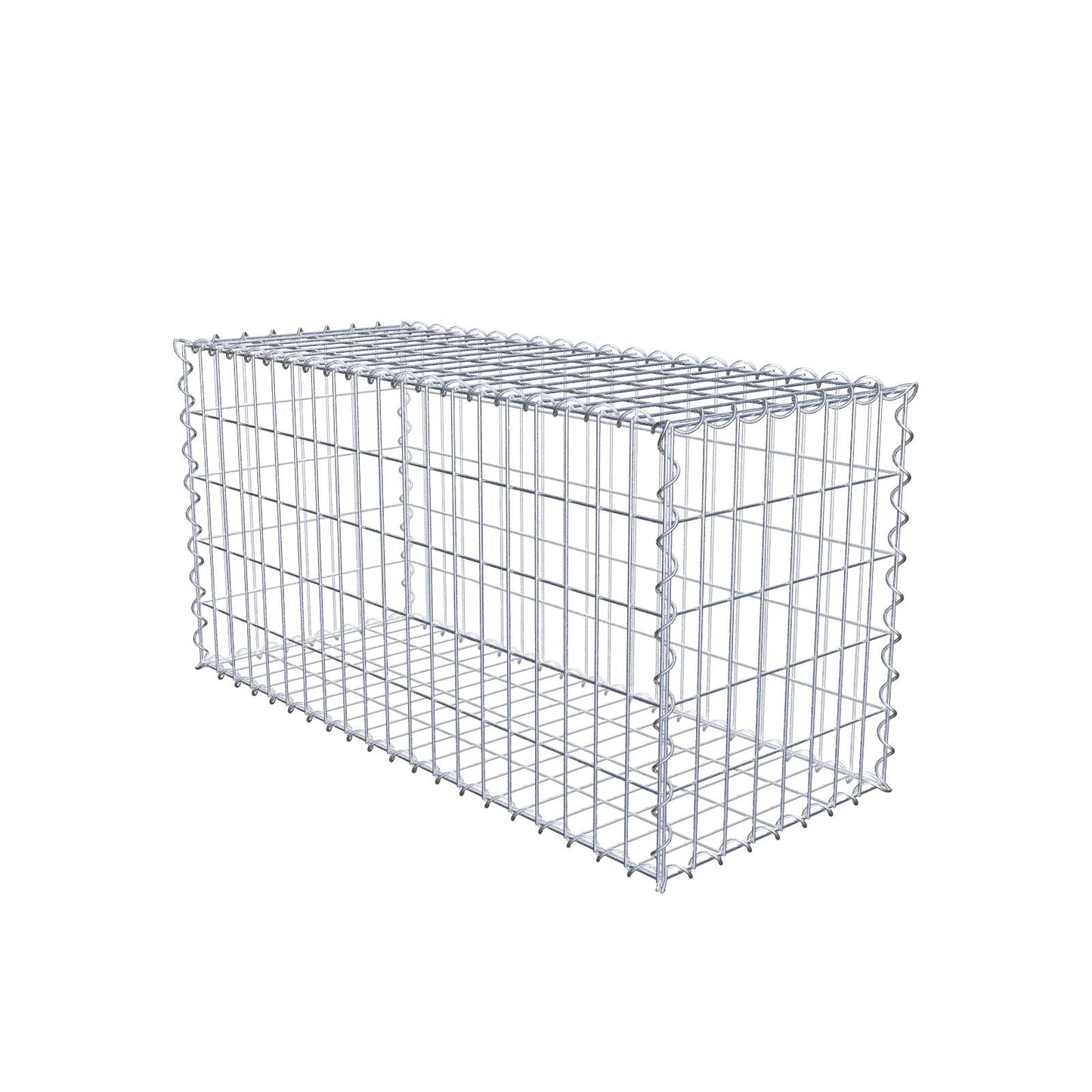 Gabione 100 cm x 50 cm x 40 cm (L x H x T), Maschenweite 5 cm x 10 cm, Spirale