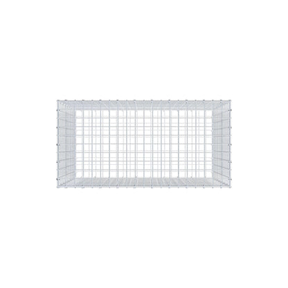 Gabion 100 cm x 80 cm x 50 cm (L x H x D), mesh size 5 cm x 5 cm, C-ring
