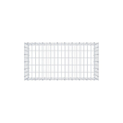 Gabbione 100 cm x 40 cm x 50 cm (L x H x P), maglia 5 x 10 cm, anello a spirale